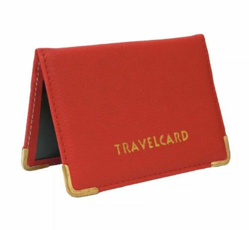 Leather travel bus pass - leather,