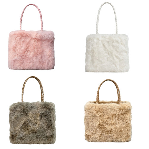 Women plush faux fur - faux,
