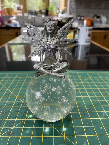 Pewter fairy sparkly handblown - sparkly,