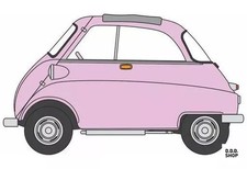 1/76 Miniature BMW Isetta Pink