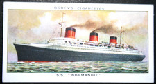 SS NORMANDIE   CGT Ocean Liner   Vintage 1938 Illustrated Card  GE17
