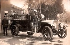c1910 Firemen, Old Fire Truck