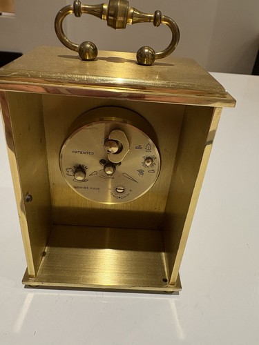 Swiss brass carriage - , clock