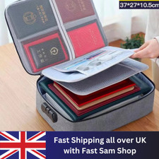 Fireproof Document Box With Locks Waterproof File Storage Organizer Box Safe Bag