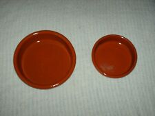 2 x terracotta dishes 16 cm x 4 cm & 12 cm x 3 cm