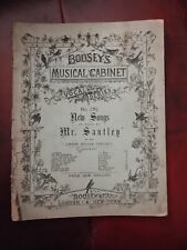 Vintage Antique Music*Boosey's Musical Cabinet Vocal Series No.170*Mr.Santley 