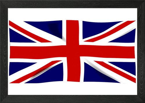 Fluttering union jack framed - fluttering,
