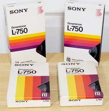 SONY L-750 Used Betamax Recordable Video Tapes Bundle (4x tapes)