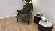 DFS Ruskin Accent Chair in Bark and Olive Combination