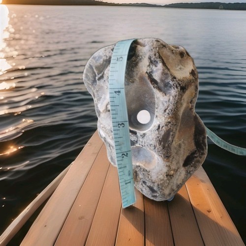 Large hag stone flintstone - flintstone, 6"
