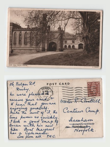 Postcard ilam hall - -, youth