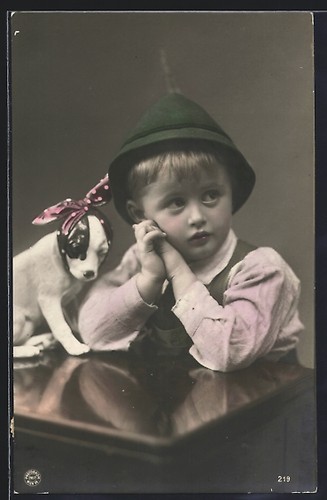 Postcard boy with a - boy,