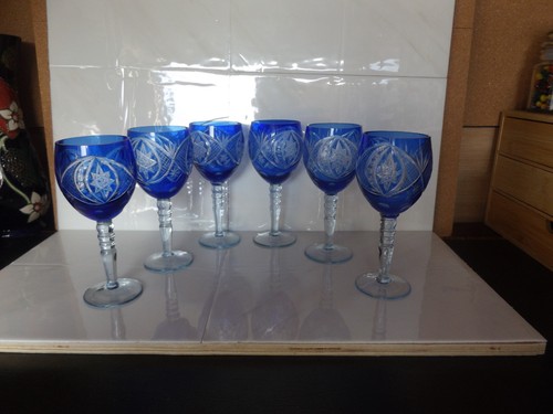 Bohemian cobalt blue cut - 6,