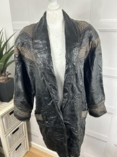 Avanti Ladies Leather Jacket Coat Chest 40ins in Black Brown Shoulder Design