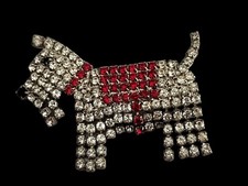 Butler & Wilson Vintage Signed Scottie Dog Brooch, Rare, Retired Piece