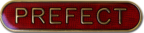 Prefect pin badge red - in,