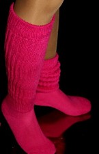 Fushia Pink Slouch Knee Socks