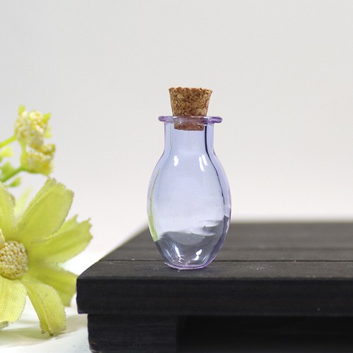 Mini glass bottles with cork - with,