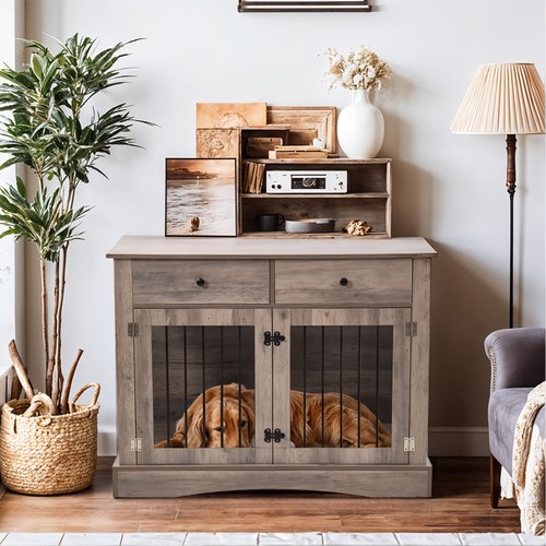 Dog crate end - end, table