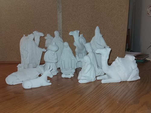 Unpainted ceramic bisque 15 - unpainted,