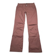 Prana Halle Pants Women’s Size 6 Rust Brown Roll-Up Hiking Outdoor Stretch