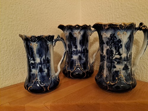 Late victorian blue - late, white