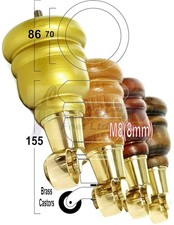 4 Turned Wood Furniture Legs