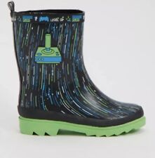 TU Kids Boys Black Gamer Wellies New With Tags