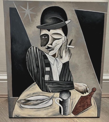 Cubist abstract painting - cubist,