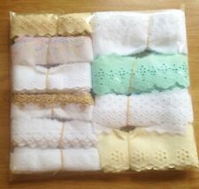 ** 30mts**  LUCKY DIP 10 ASSTD BUNDLES PRETTY BRODERIE ANGLAISE LACE TRIMS  