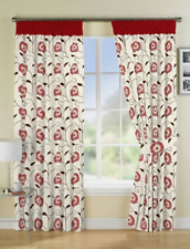 66" X 72" CURTAINS RED BLACK