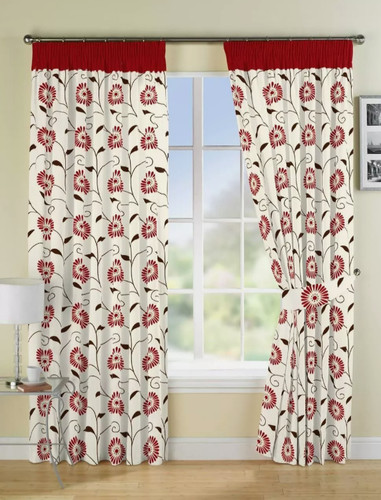 Curtains red black - 66",