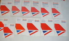 1980s BRITISH AIRWAYS BA AIRLINE TIMETABLES FOR EUROPE -you choose from job lot