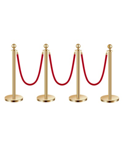 Uimoso 4pcs gold stanchion - gold,