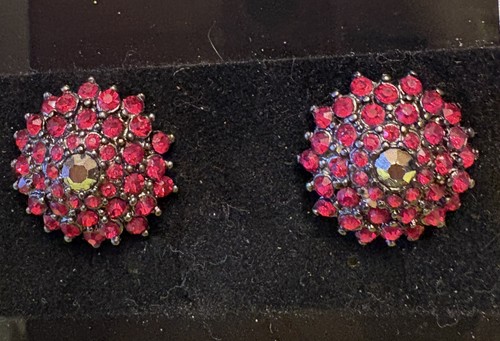 Vintage bohemian glass garnet - bohemian,