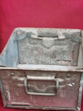 vintage industrial galvanised tote bin drawer