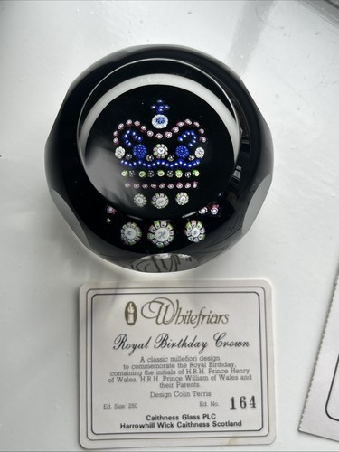 Whitefriars glass paperweight - whitefriars,