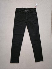 Criminal Damage Skinny Denim Jeans "Jam Pants" in Black Uk Size W32