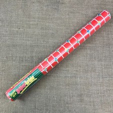 VINTAGE WALLPAPER ROLL COLOROL RED GEOMATRIC CHERRY FRUIT BRIGHT PRINT 70s 80s