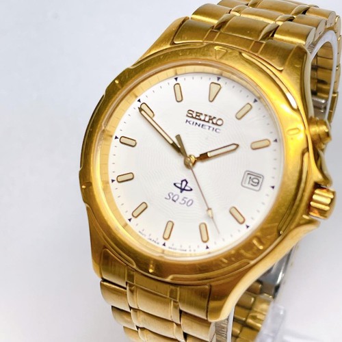 Seiko kinetic sq50 men watch - seiko,