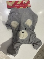 Dog Teddy Bear Pyjamas Size S/M Grey Brand New with Tags Only Tried On Once