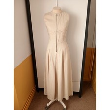 Zara Cream Linen Twill Maxi