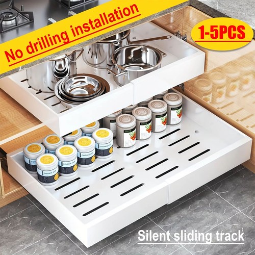 Pull out cabinet organizer - out,
