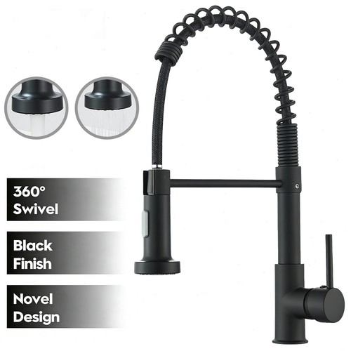 Matt black kitchen - sink, mixer