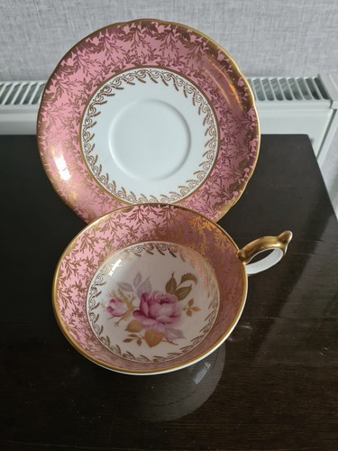 Aynsley pink cabbage rose cup - ,