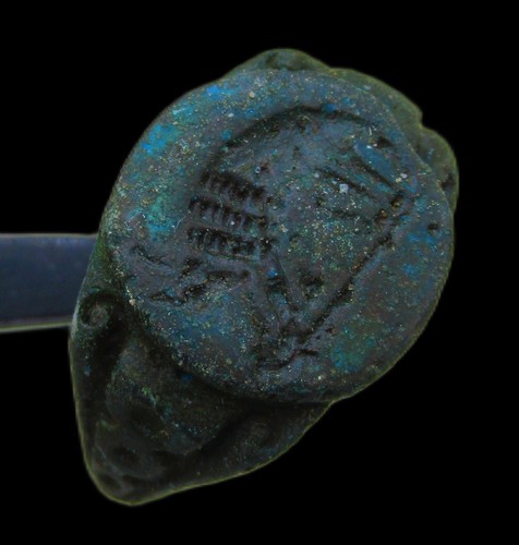 Ancient roman bronze ring - ancient,