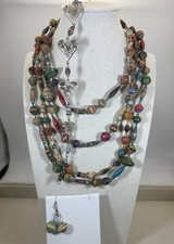 Paper Bead Handmade Necklace