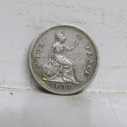 1837 four pence - four, coin