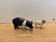 ELC Vintage Collectible Saddle Back Pig Sow and Lamb