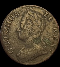1745 George II Half Penny